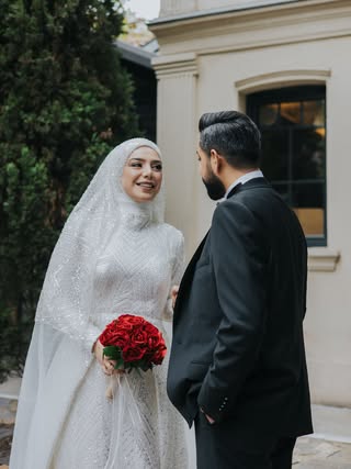 Düğün hikâyesi çekiminden samimi gelin damat anı