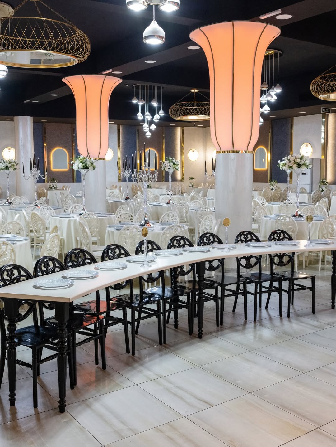 Gala Düğün Davet yüksek tavanlı düğün salonu dekorasyonu