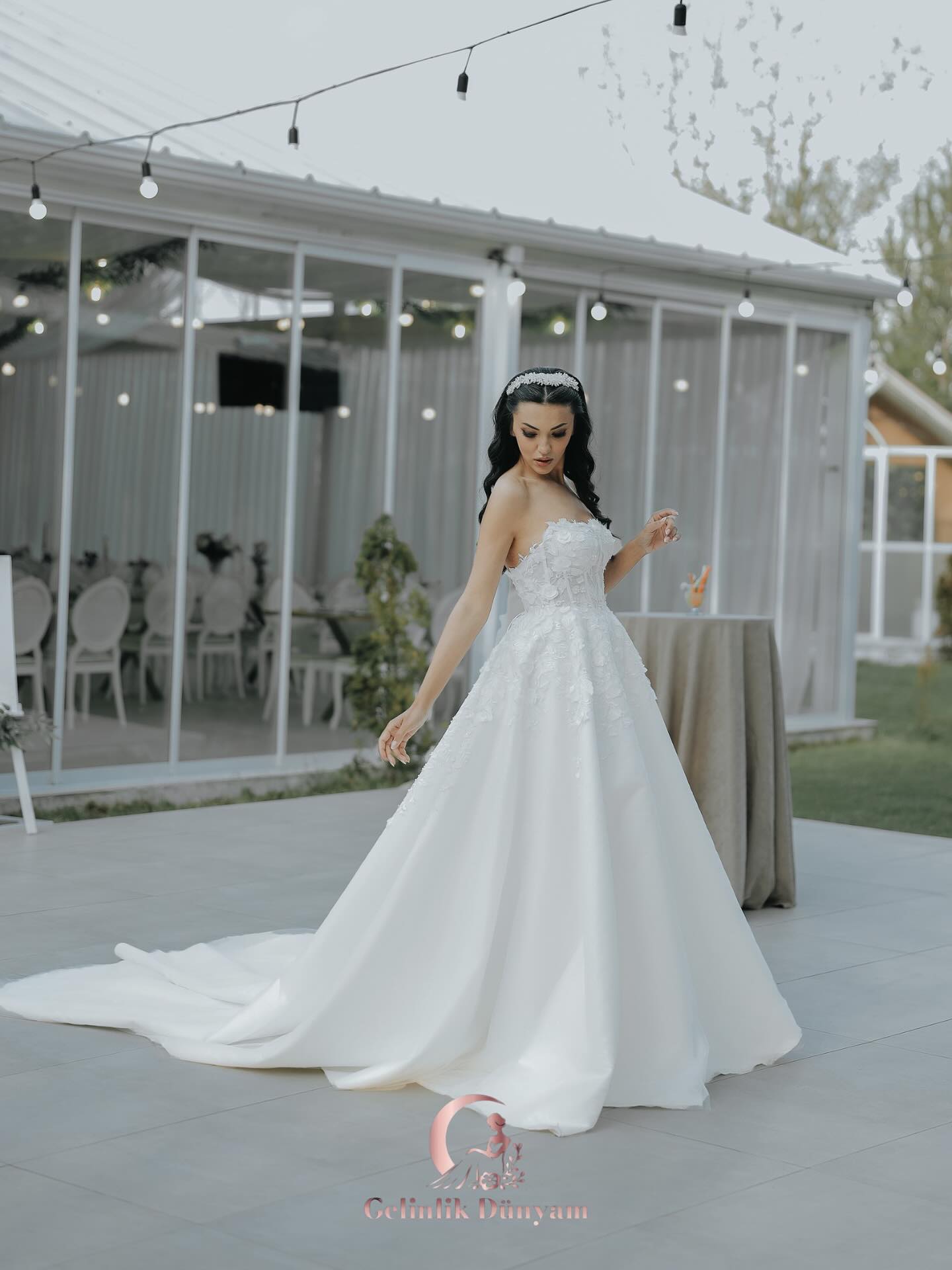 “Kır düğünü için romantik prenses gelinlik Gelinlik Dünyam Ankara”
