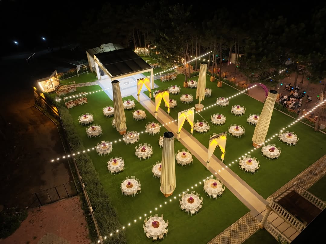 Gülbahar Sultan gece düğünü ışıklandırma ve ambiyans