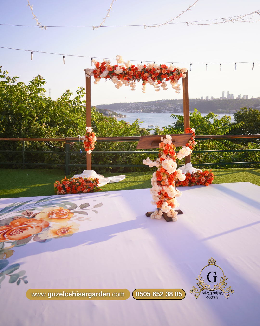 Beykoz deniz manzaralı düğün mekânı masa düzeni