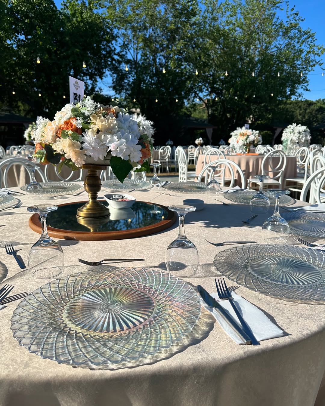 Eyüp Kemerhan Bahçe açık hava düğün masa düzeni