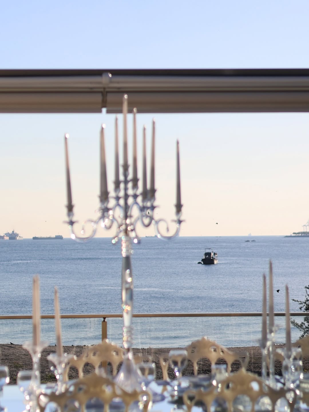 Gün batımında Lina Davet Florya düğün ambiyansı