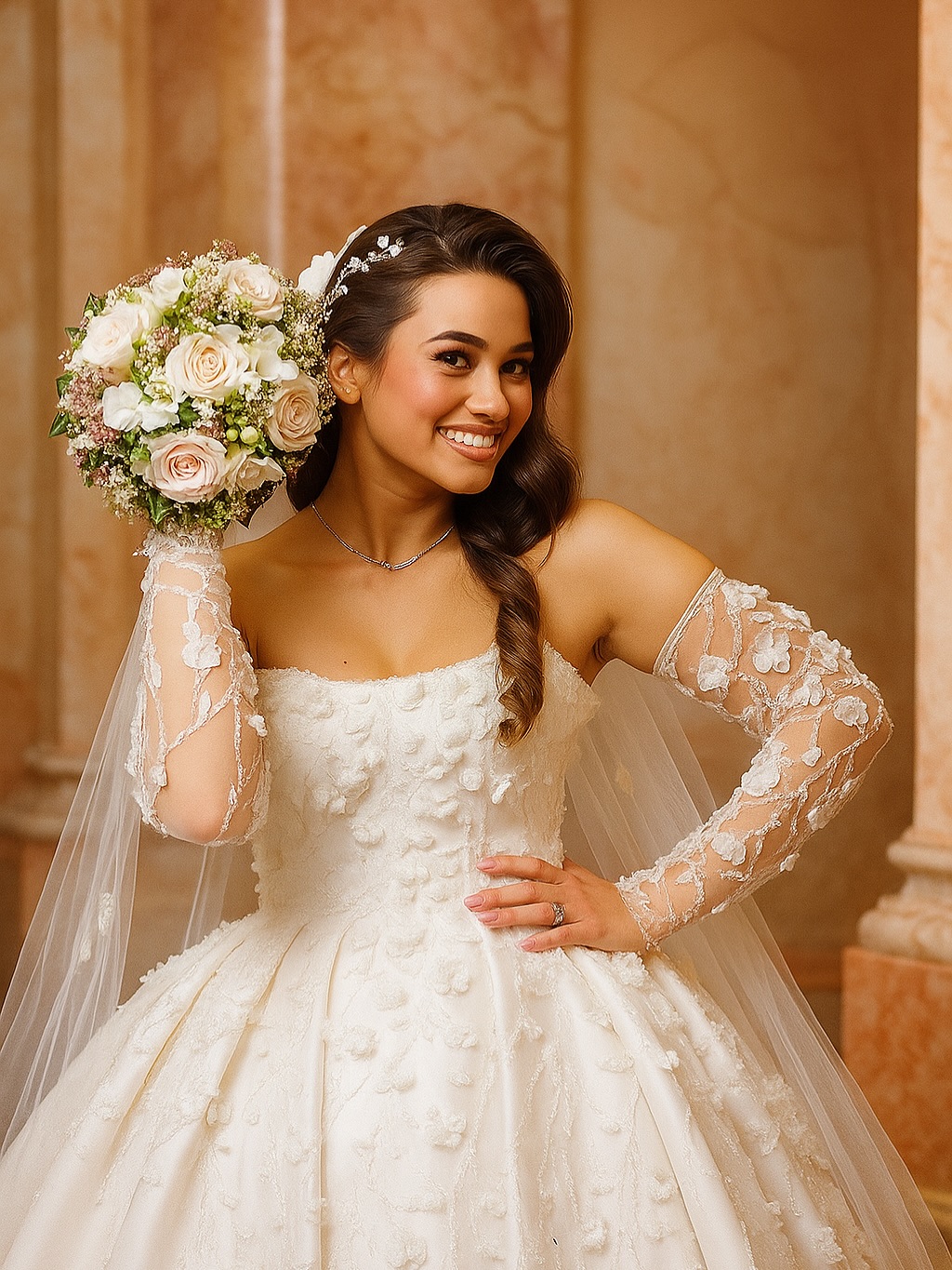 Prenses kesim özel dikim gelinlik – Mehmet Öz Haute Couture İstanbul