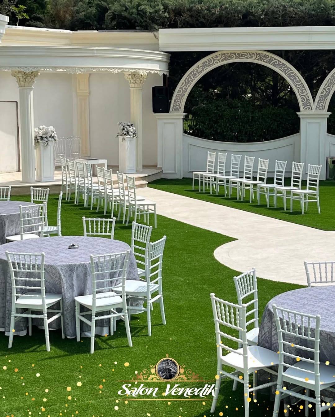 Salon Venedik açılır kapanır tavanlı düğün salonu