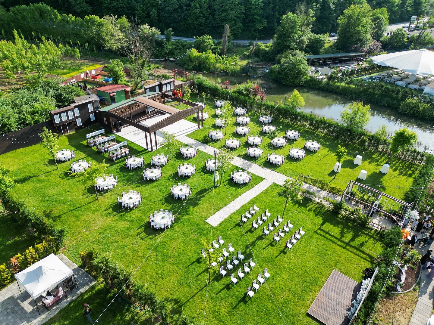 İstanbul Beykoz kır düğünü mekânı genel alan görünümü