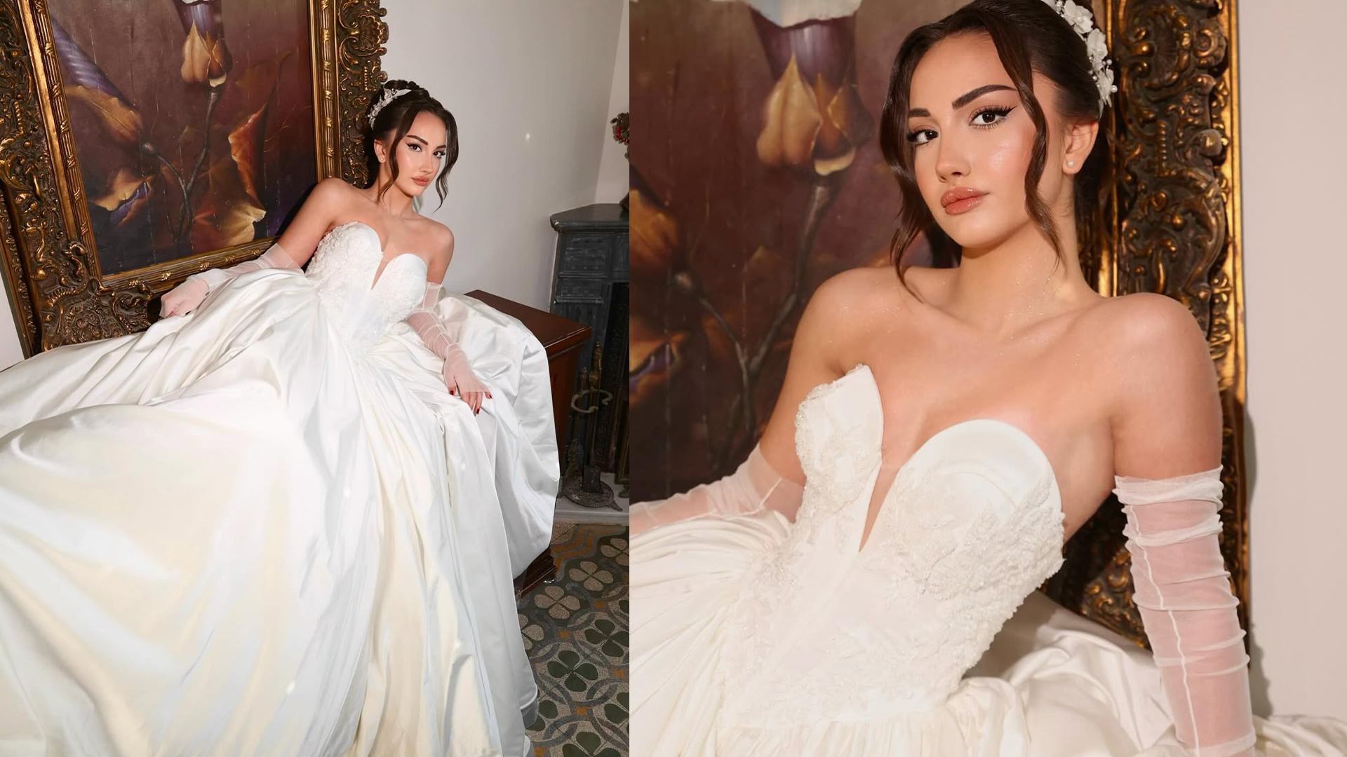 Derin Kalp Yaka Straplez A-Kesim Balon Etek Gelinlik: Zamansız Zarafetin Couture Hali