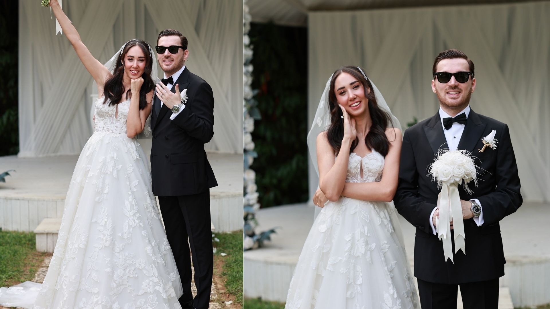 Sheda Modaevi İmzalı 3D Çiçek Detaylı A Kesim Gelinlik: Romantik, Işıltılı ve Masalsı Bir Seçim!