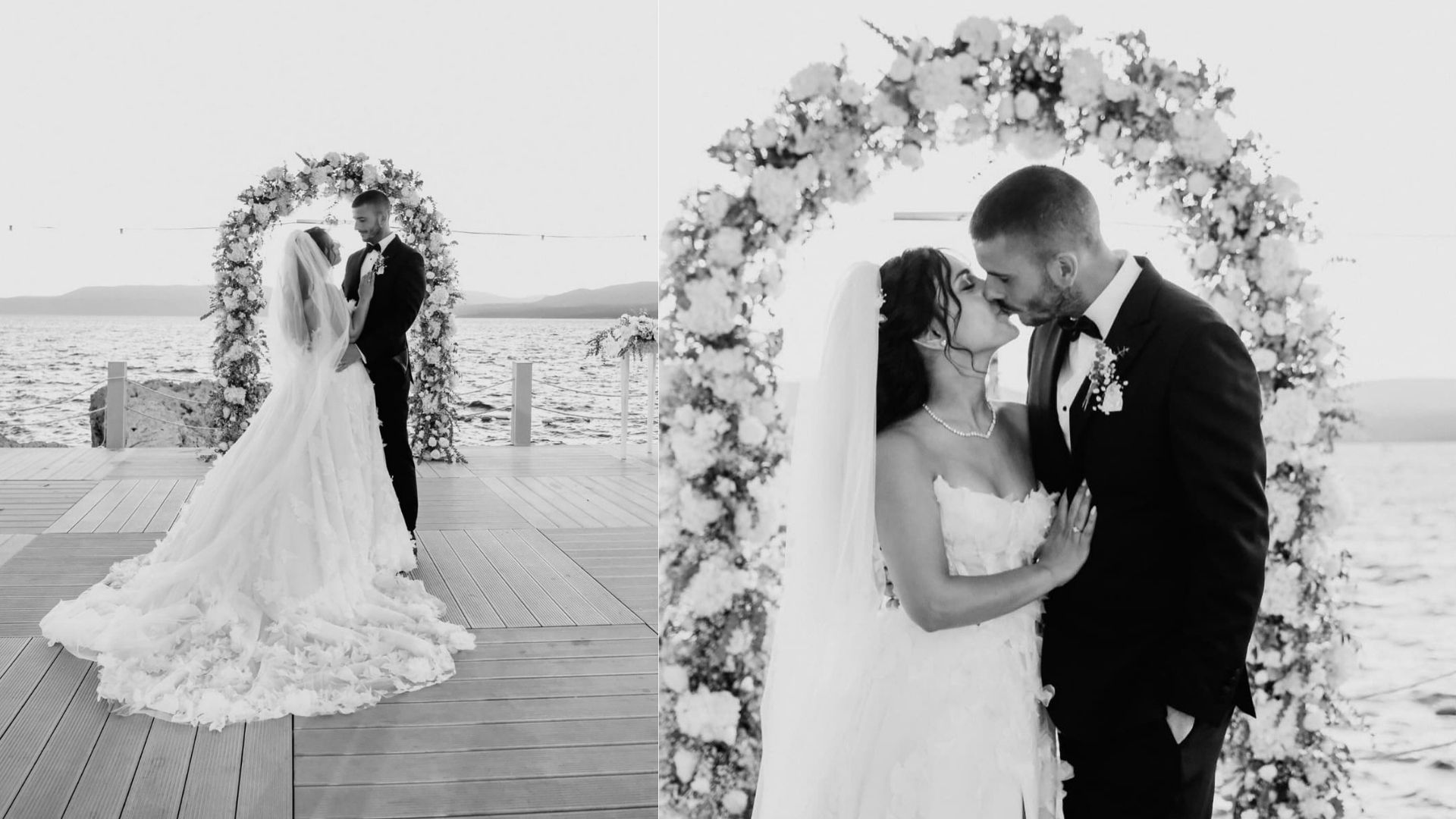 Aliko Couture Straplez 3D Çiçekli A Kesim Gelinlik