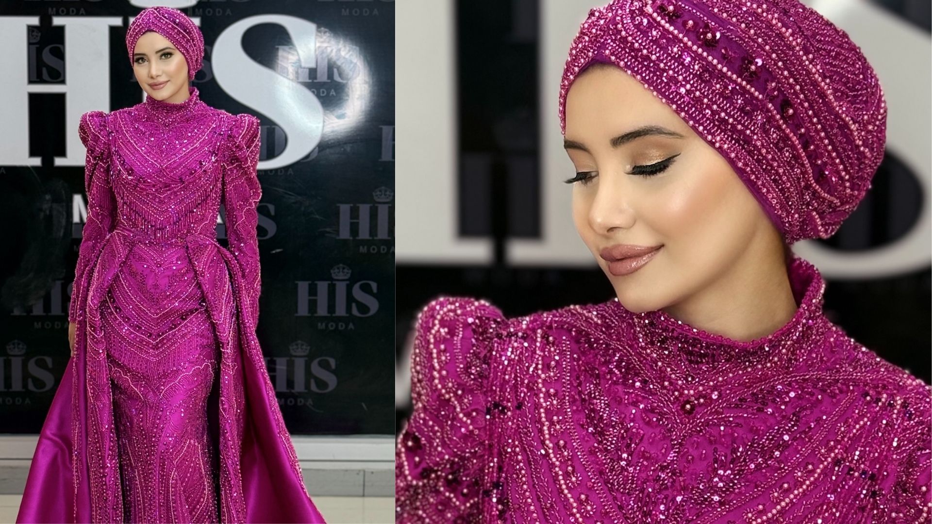 Kınada Işıltının Başrolü: His Moda Evi’nin Balık Kesim Taş İşlemeli Nişan Elbisesiyle Unutulmaz Bir Gece