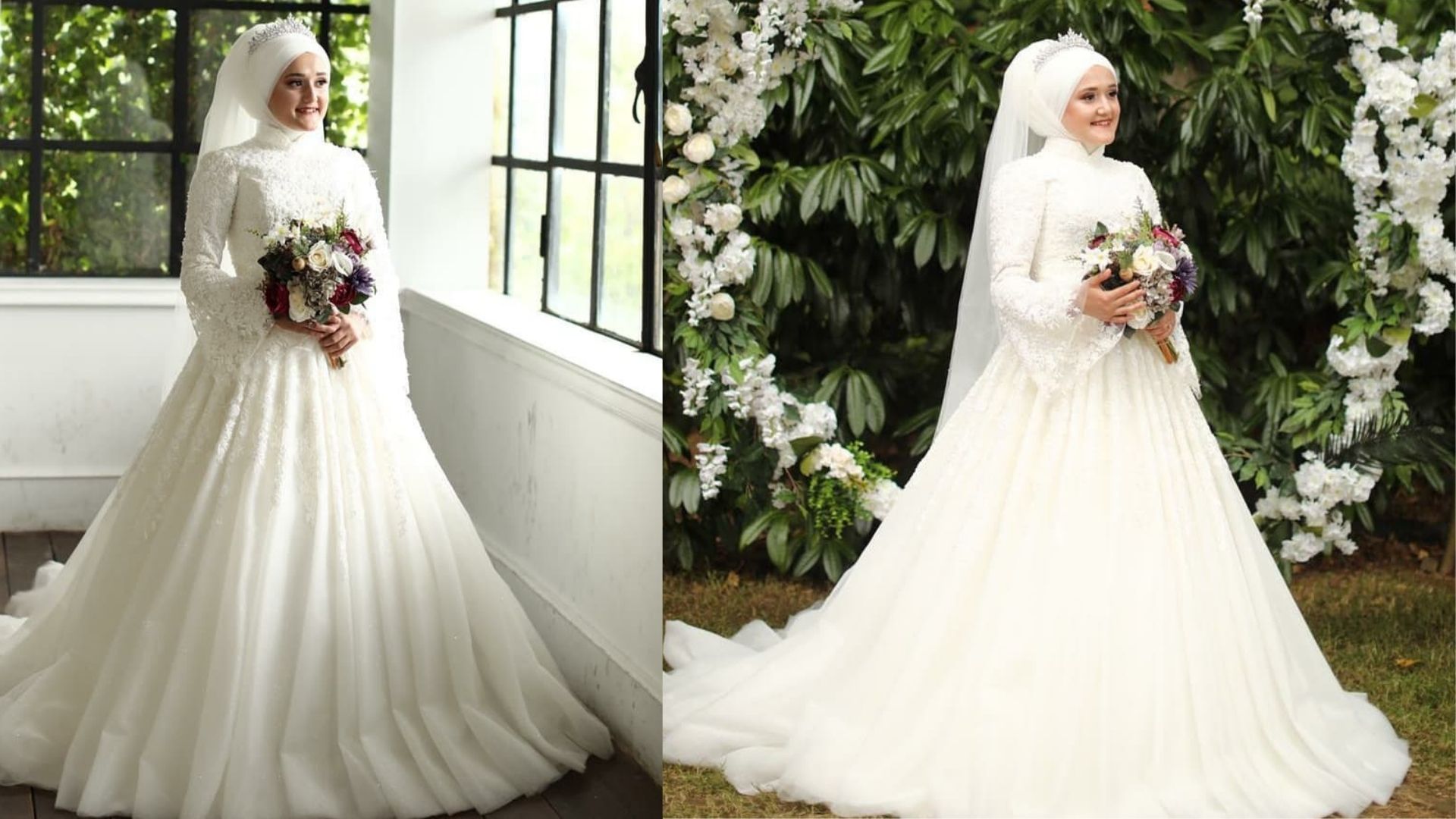 Deniz Moda Evi Tesettür Prenses Gelinlik: Zarafetin En Işıltılı ve Masalsı Hali