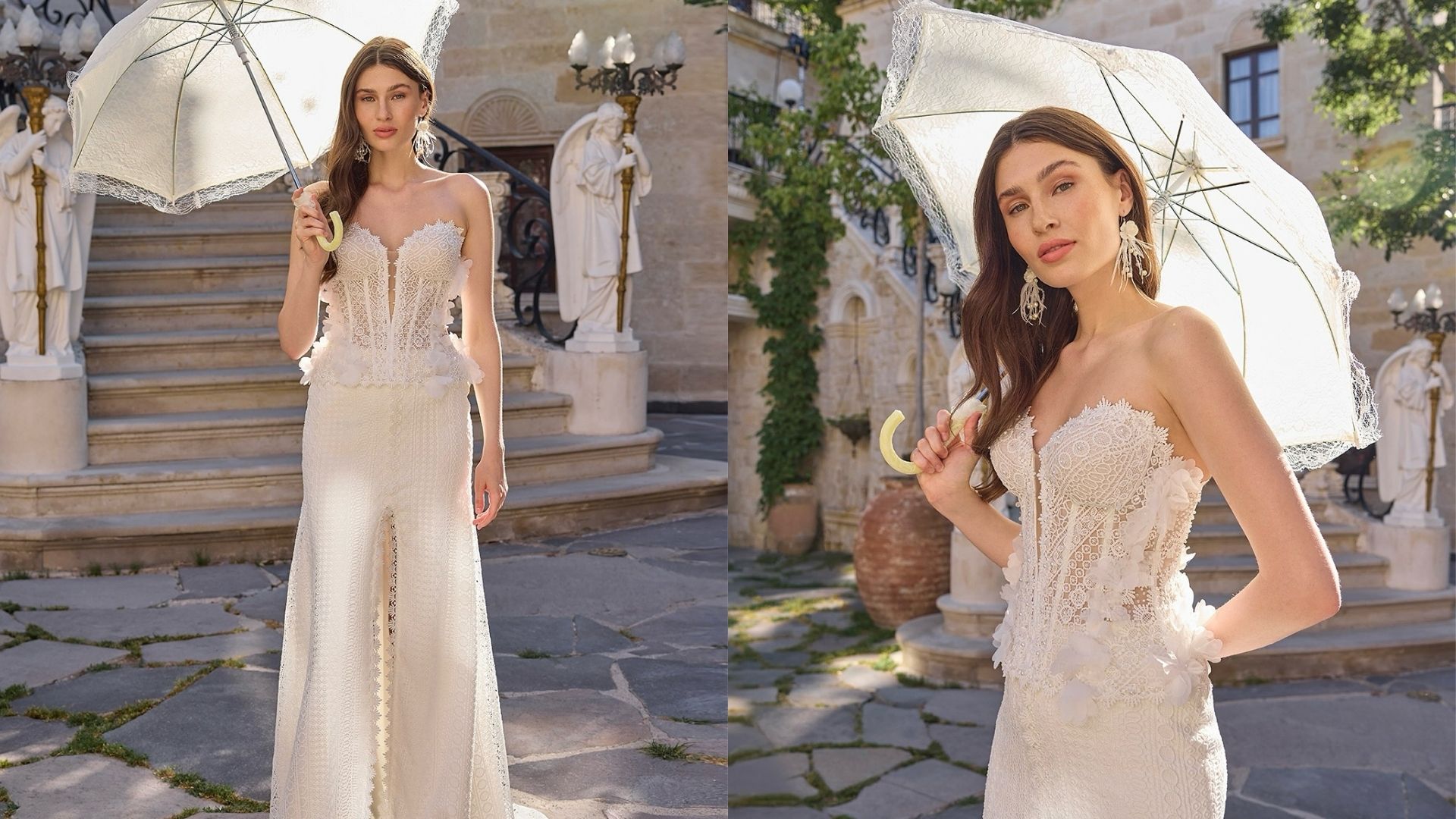 Vip Gelinlik’ten Modern Romantik Bir İmza: Yırtmaç Detaylı Straplez Dantel Gelinlik Modeli