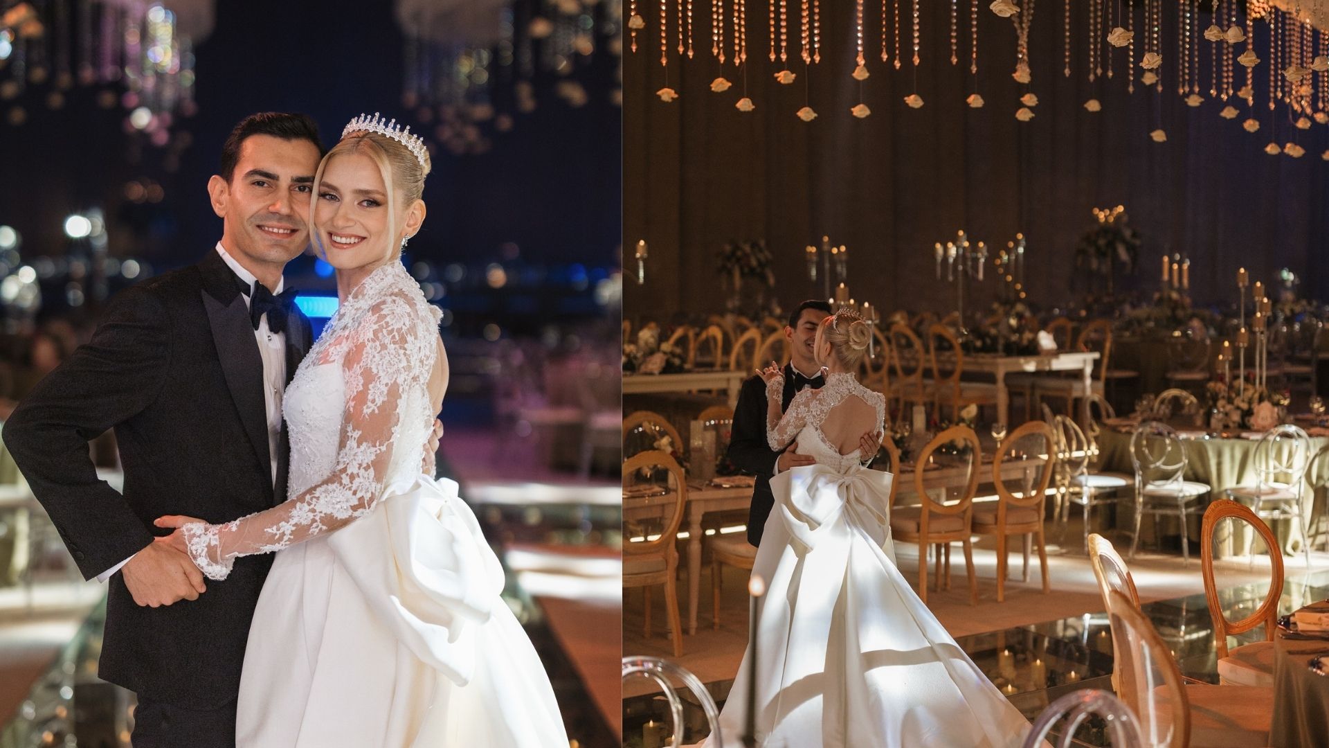 ✨ İzmir’de Işık Işık Bir Düğün: Cam Pist, Avizeler ve Masal Gibi Atmosfer